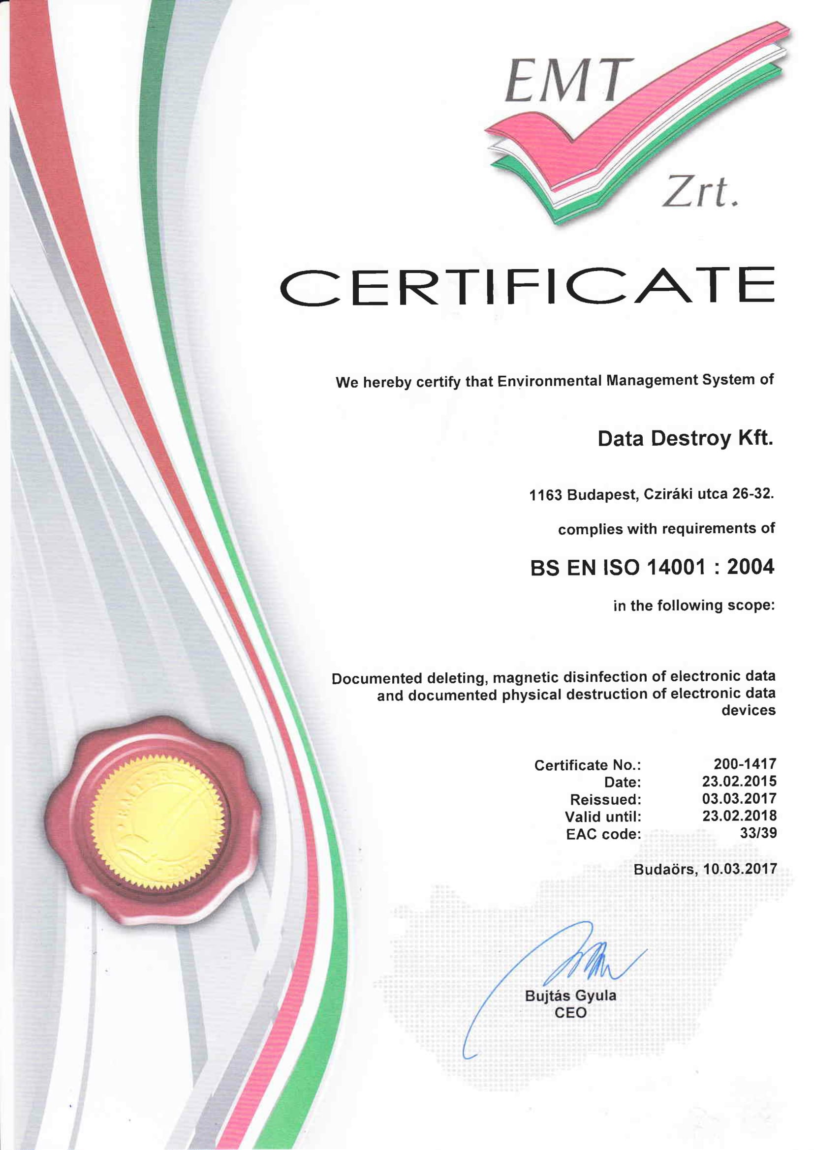 BS EN lSO 14001 :2004 